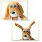 wholesale electric plush glasses dog with moving long ear