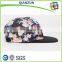 custom floral flat short brim blank 5 panel flat caps camp cap