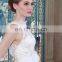 Elegant whitelace appliques organza tiered bridal gown bandage wedding dress dresses