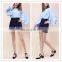 Your Fashion Cotton V-neck Women Shirts With Balloon Sleeves (17030101)