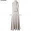 High Fashion Women 100% Wool Tie Neck Sweater Dress