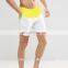 Fashion men swimwear neon panel mesh lining board short