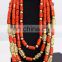 China suppliers african wedding beads /african coral wedding beads /nigeria coral wedding beads for aso oke stlys
