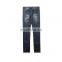 Men cotton ripped trousers classic design man in tight denim jeans factory wholesale