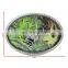 Zinc Alloy Casting 100mm Oval Shape Metal Buckle With Eagle Pattern