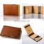 Low Price Handcraft Simple Design Brown Leather USA Money Clip