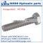 Stainless steel A2-70 hex bolt with nut and washers