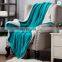 100% polyester sherpa flannel blanket two sides brushed cozy fleece throw