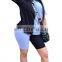 Wholesale custom logo women contrast color 2 piece biker shorts and t shirt matching sets