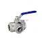 ss316 stainless steel 3-way ball valve 6000 psi dn100