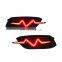 Black surface LED rear bumper brake light rear bumper reflector light assembly tail light for Honda Civic 10th
