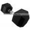 Wholesale Household 20 Kg Weight Custom Dumbbell Set Hexagon Rubber Coated Iron Dumbbell Set