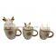 Handmade Stoneware China Cow Ceramic Coffee Mug With Lid