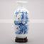 Best selling Chinese tall blue and white ceramic porcelain vase for living room decor