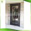 Decorative wrought iron main glass door panels