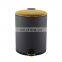 Indoor gold Household 3L dustbin steel wholesale round strong pedal stainless steel dustbin suppliers kitchen dustbin