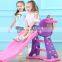 Happy Outdoor kids swing and slide Children Garden play set Plastic toddler slider