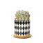 Amazon Hot Sold Indoor Pots Europe Light Set Ceramic With Drainage Tray Oval Square Flower Pot