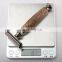 high quality nature reusable wood double edge shaving  oem bamboo  safety razor for men