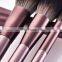 12pcs hot selling purple professional makeup brush set for blending foundation powder blush concealer eyeshadow