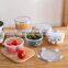 Sustainable European Take Out Home Kitchen Grain Fruit Nut Pantry Round Food Plastic Storage Box Food Containers Customized