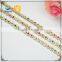 Golden Plastic Trimming with Multicolor Round Beads
