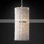 Custom Deluxe Halo circular smoke gray crystal industrial metal pendent light for Home Hotel Bar Ceiling Suspension Lighting
