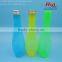 Hot! Long thin plastic PET bottle with aluminum cap for beverage/drink, clear PET juice bottle