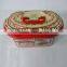Oval shape and cookies packaging box with handle