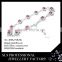 2016 Beautiful design cheap 925 silver red CZ rhodium plated lucky you bracelet