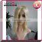 1 piece MOQ human hair wig, top quality blond wig natural full lace wig