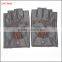 ladies fingerless dark brown fitness leather hand gloves