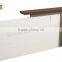 Beauty salon furniture white front reception desk wood shop counter design (SZ-RTB033)