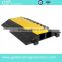 Hot selling rubber cable protection cover, yellow jacket 2 channel corner cable ramp