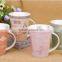 Rural wind series mugs,pink mugs,porcelain mugs