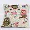 PLUS 2016 Cotton Linen Night Owl Pillowcase Home Decorative Sofa Cushion Cover