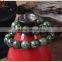 Semi precious stone green lace stone round beads jewelry