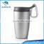 Portable double wall sport vacuum stainless steel travel mug with carabiner