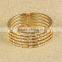 2016 hot trendy latest design girls top high polishing gold cuff bangle with full crystal beads