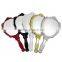 folding handle mirror in round shape handheld mirror made by plastic mirror with long handle