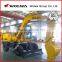 prices of excavator 10 ton wheel excavator for export DLS100-9A