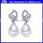 Custom Wholesale 12mm 925 Sterling Silver Freshwater Pearl Stud Earrings