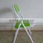 Zhangzhou wholesale metal folding chair with PVC cushion seat for home furniture