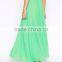 Solid Color Neon Sexy Long Chiffon Pleated Maxi Skirt