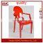 2016 latest style promotion cheap stackable red plastic dining chair