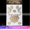 Hot new product body art metallic gold foil temporary tattoos