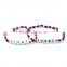 Promotion Gifts with customer's logo palstic beads DIY elastic customized bracelet