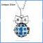 Hot Jewelry Cute Owl Metal Hollow Cage Chime Box Pendant Maternity Pregnancy Necklace With Musical Sound Bell Ball BAC-M065