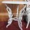 cast iron garden chair table