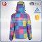 Fashion winter windproof waterproof nylon colorful jacket ski woman